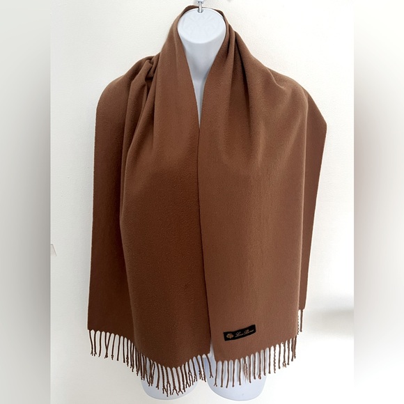 Loro Piana Cashmere Scarf Made in Italy Camel Tan - Picture 1 of 7